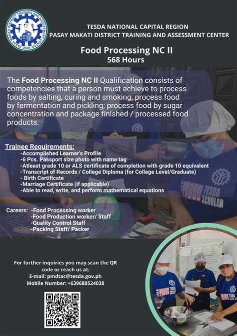 Tesda Food Processing Nc Ii Module