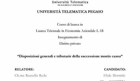 S - tesi AEO - UNIVERSITÀ TELEMATICA PEGASO Corso di laurea in LAUREA