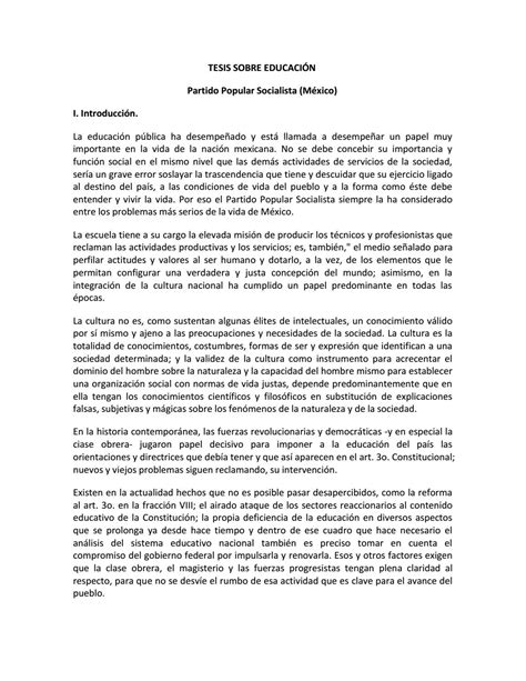 tesis sobre la educacion