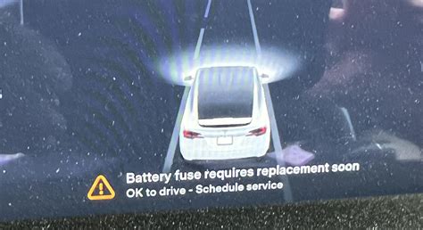 tesla battery fuse requires replacement soon