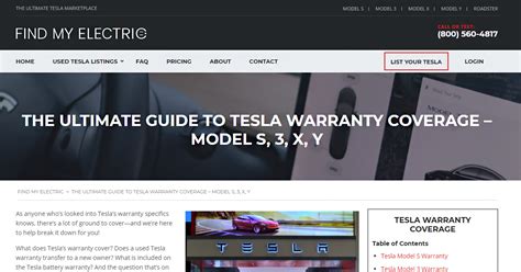 tesla car warranty