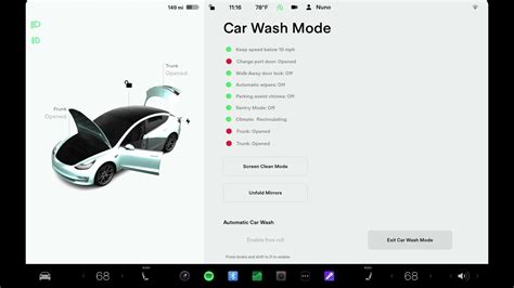 tesla car wash mode instructions