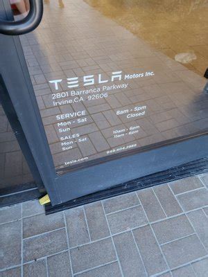 tesla irvine hours