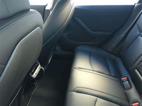 tesla model 3 back seat space