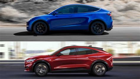 tesla model y vs mach e