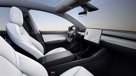 tesla model y white interior 2021