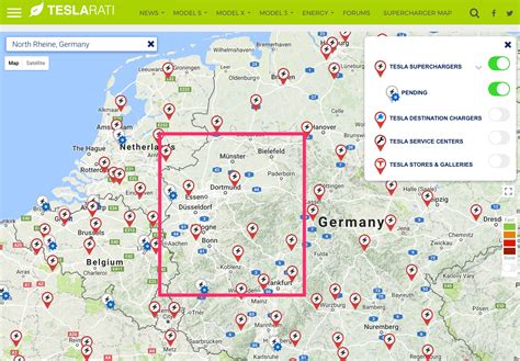 tesla supercharger map duitsland