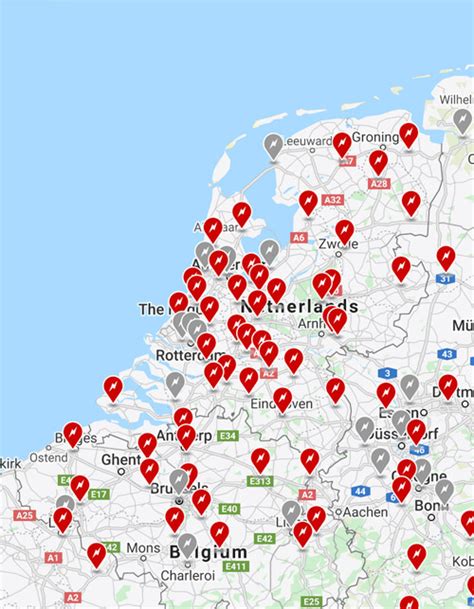 tesla supercharger map nederland