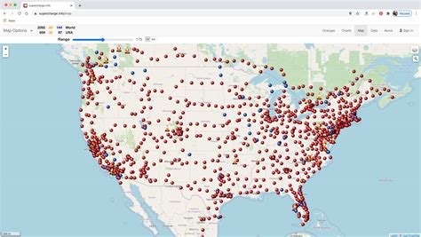 tesla supercharger map with rates