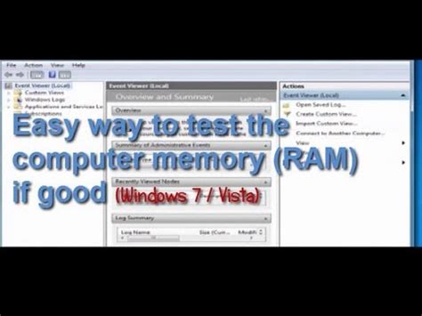 Test Computer Memory In Windows 7