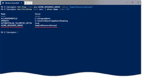 Test Environment Variable Powershell
