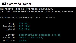 Test Internet Speed Using Cmd