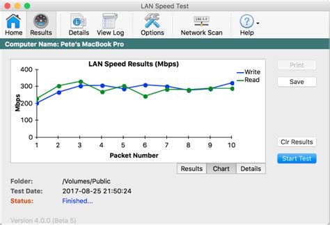 test lan speed to router