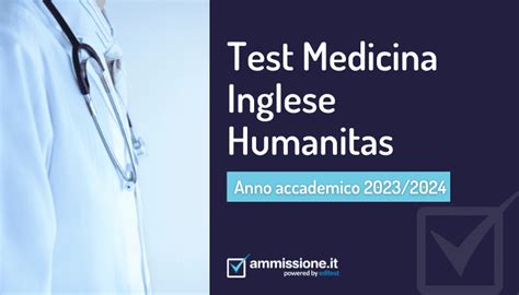 test medicina 2023 in inglese