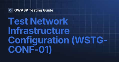 Test Network Infrastructure Configuration