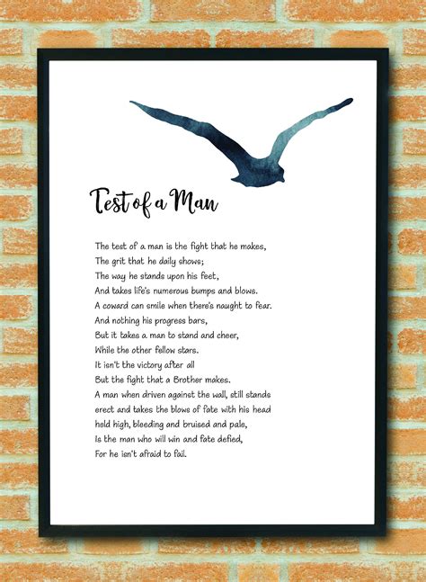 test of a man poem