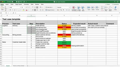 test plan in excel format