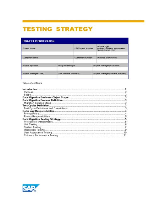  62 Free Test Strategy Document Template Download Recomended Post