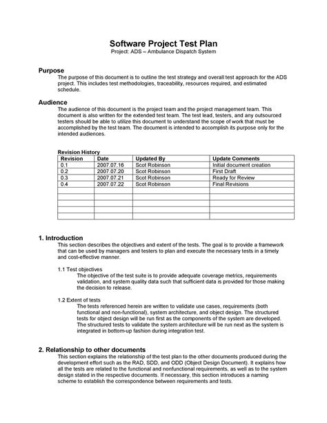 test strategy introduction example