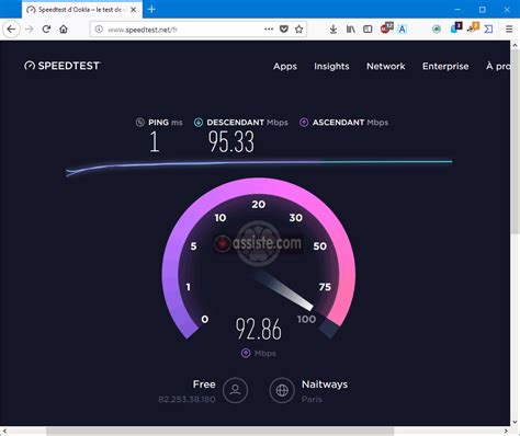 tester ma vitesse de connexion internet