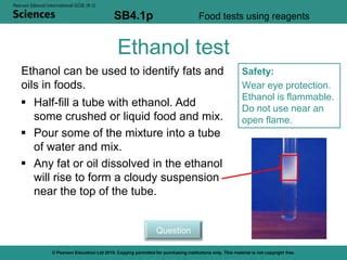 Testing A Food Sample Using Ethanol