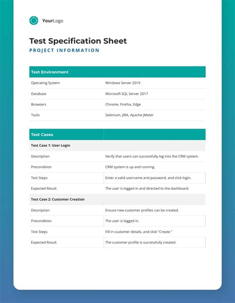 Testing Specification