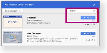 Testnav Chrome App