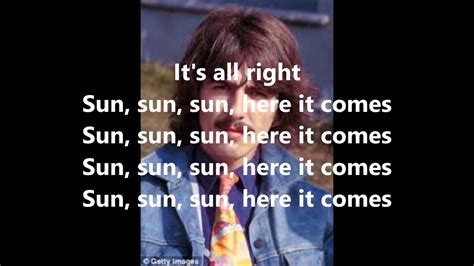 testo canzone here comes the sun