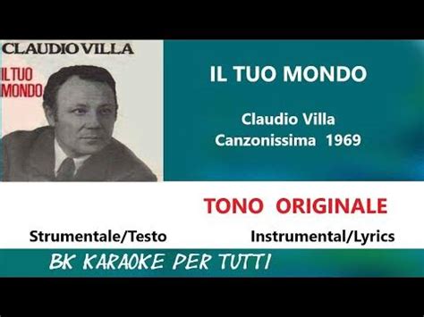 testo il tuo mondo claudio villa