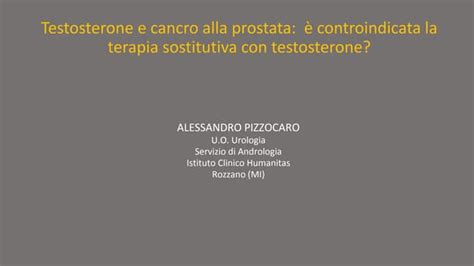 testosterone e cancro alla prostata