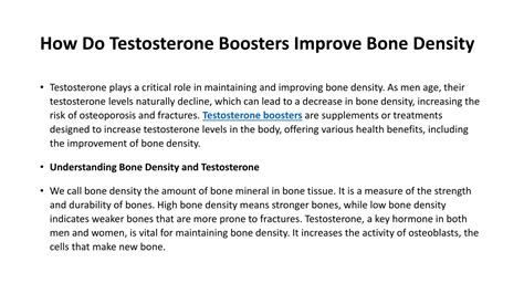 Testosterone Increase Bone Density