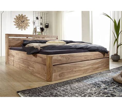 Abaza Lit 180 x 200 cm + tête de lit bois chêne brossé