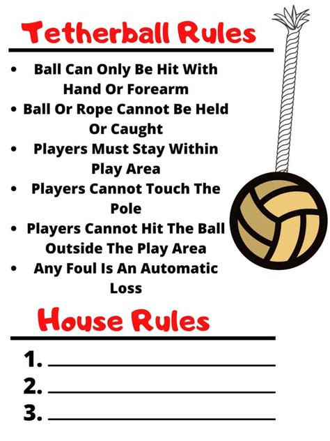 Tetherball Rules List