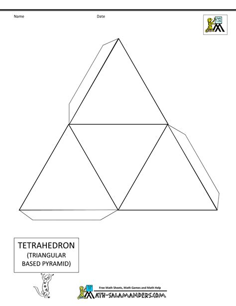 Tetrahedron Printable Pattern Answer Key