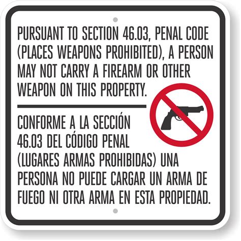 Guide to Texas Firearm Signs