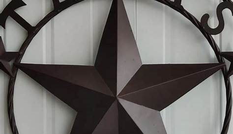 Awesome Big TEXAS STAR Metal Wall Plaque - chocolate finish metal craft
