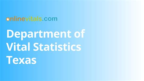 texas bureau of vital statistics austin tx