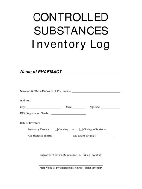 texas controlled substance log