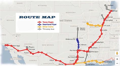 Texas Eagle Route Stops