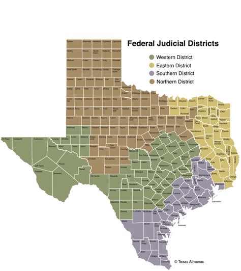 texas federal district court map