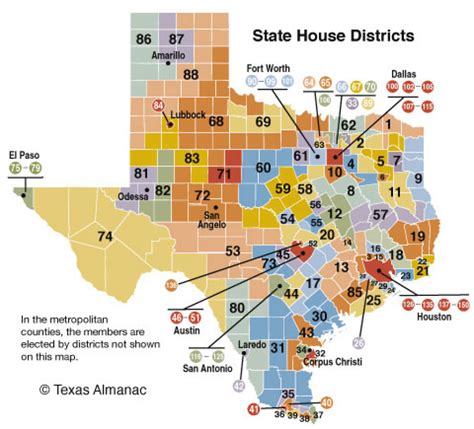20 Texas State Representatives District Map Collection Texas State