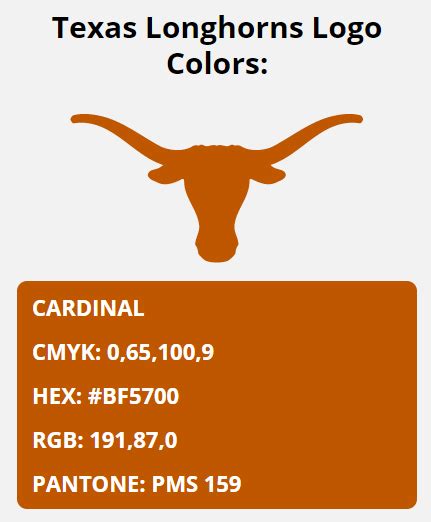 texas longhorns burnt orange color code
