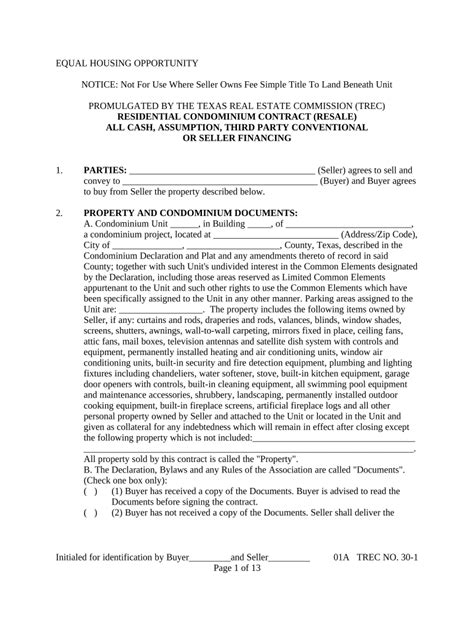 Texas Owner Finance Contract