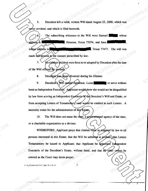 Texas Probate No Will