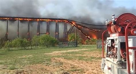 texas railroad bridge fire collapse