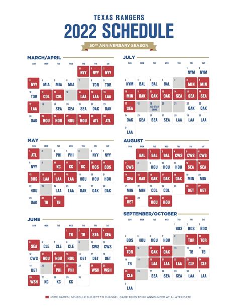 texas rangers august 2022 schedule