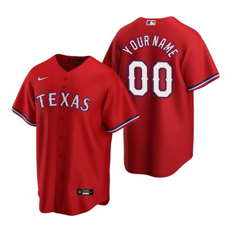 texas rangers baseball jersey red