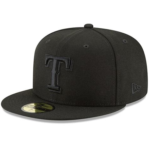 texas rangers fitted hat black