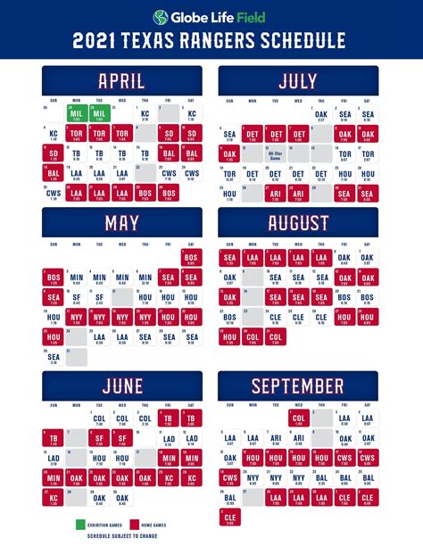 texas rangers schedule 2021 pdf