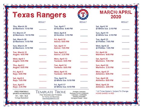 texas rangers tv schedule 2020